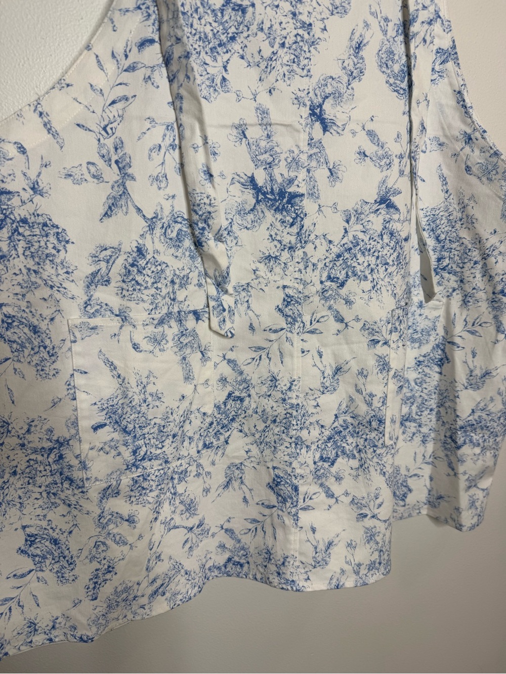 Arula Toile de Jouy Blue & White Euro Summer Romantic Overall Dress Plus Size - Picture 2 of 6